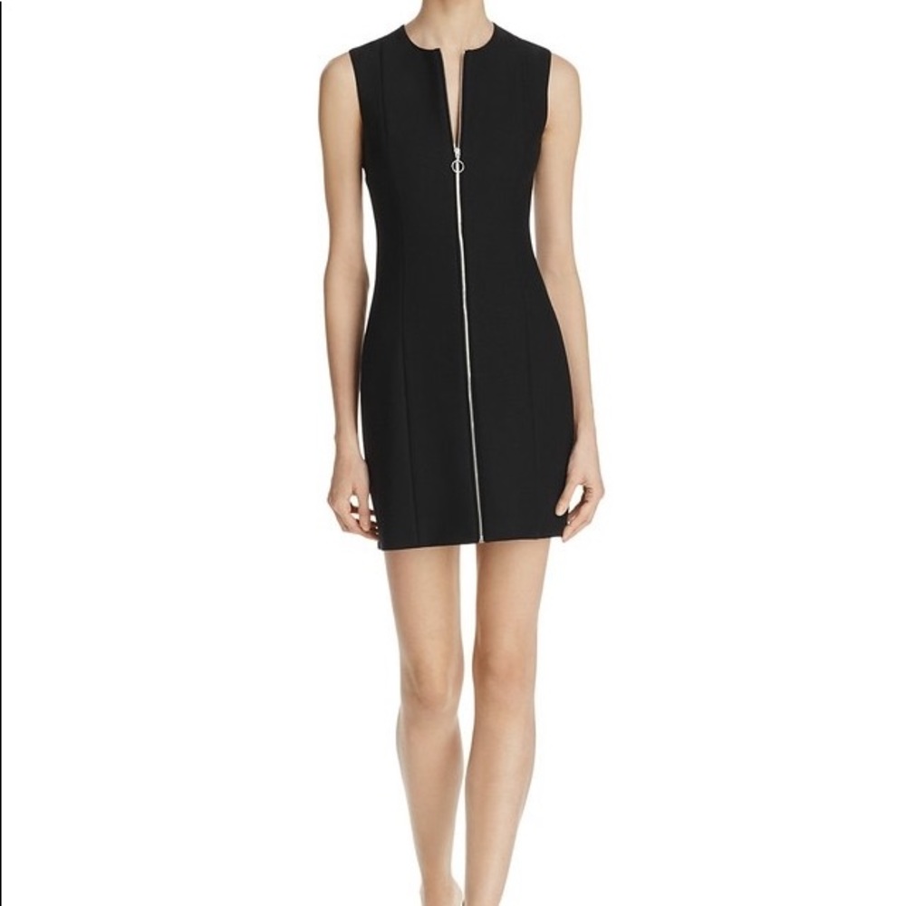 black zipper dress